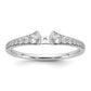 14k White Gold 1/3 Ct. Lab Grown Diamond VS/SI+ G+ Peg Set Engagement Ring