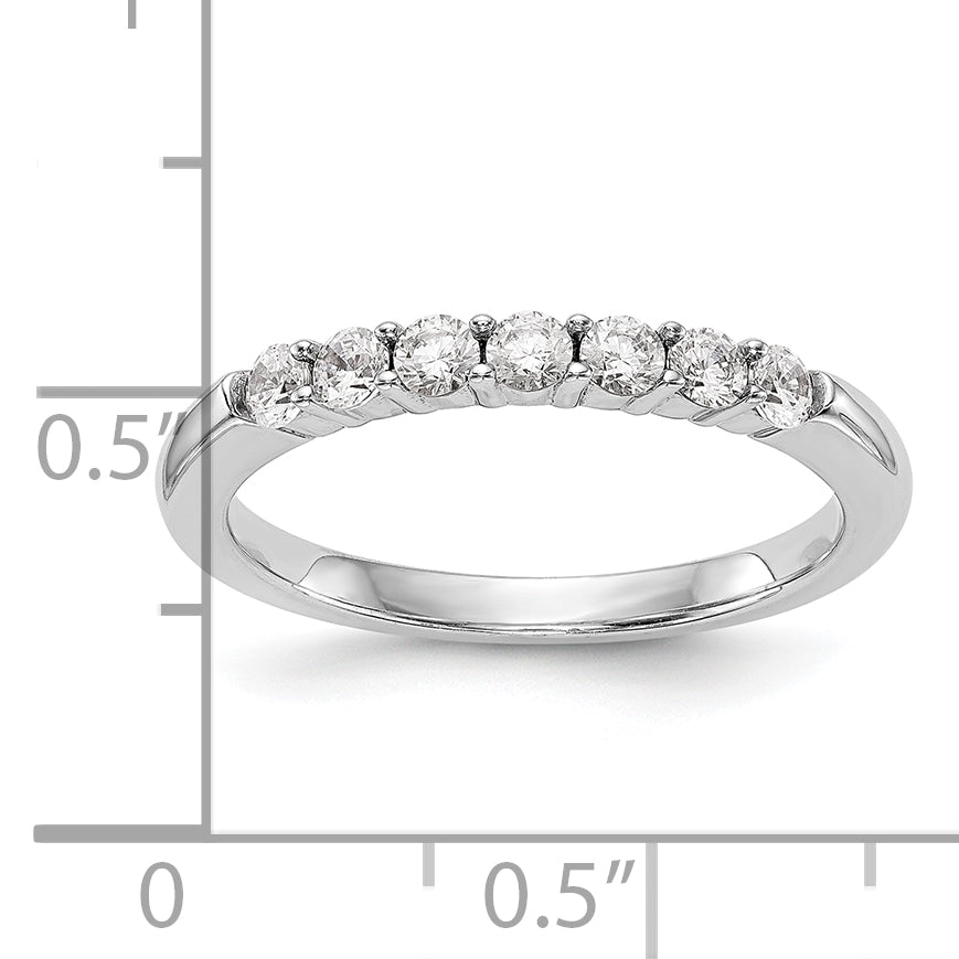 14K White Gold Lab Grown Diamond VS/SI+ G+ Wedding Band Ring