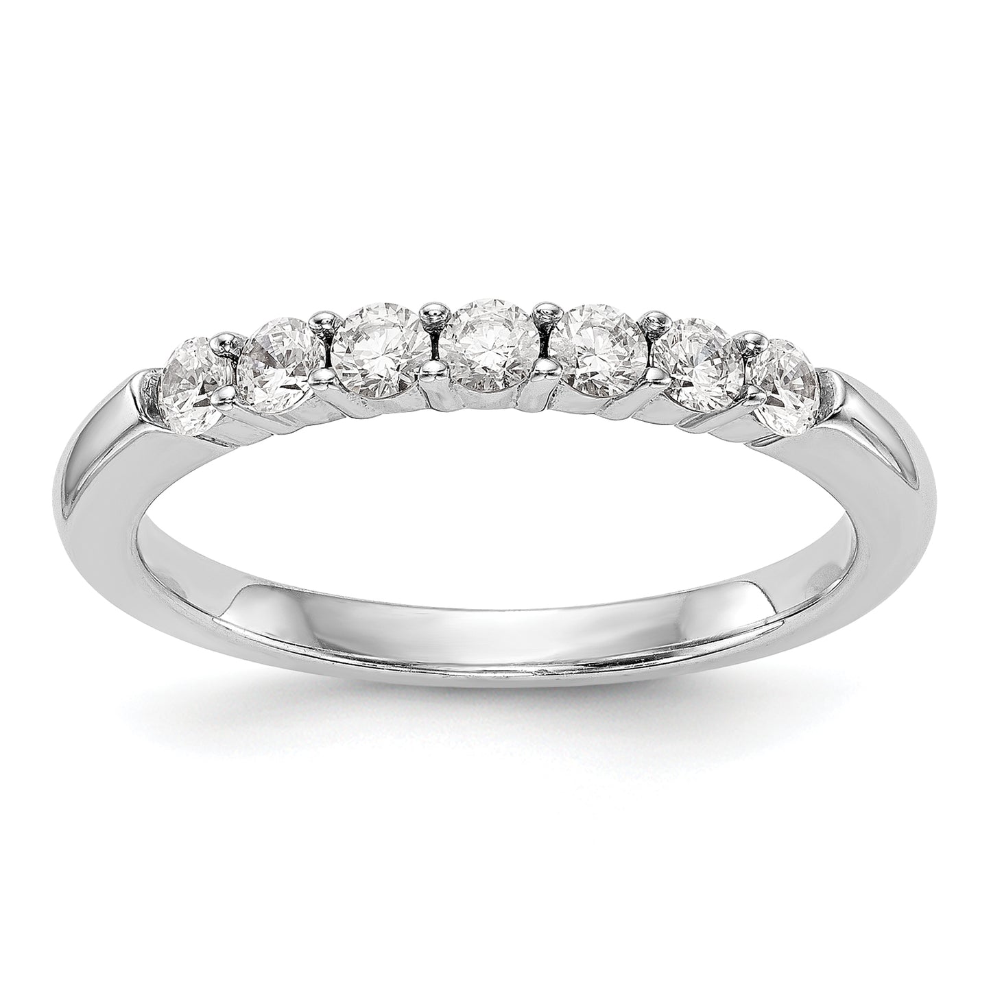 14K White Gold Lab Grown Diamond VS/SI+ G+ Wedding Band Ring