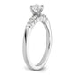 14K White Gold Lab Grown Diamond VS/SI+ G+ Peg Semi-mount Engagement Ring