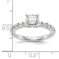 14K White Gold Lab Grown Diamond VS/SI FGH Peg Semi-mount Engagement Ring