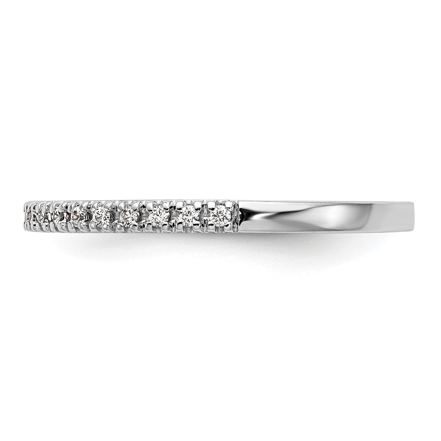 14k White Gold 1/10 Ct. Lab Grown Diamond VS/SI+ G+ Wedding Band Ring