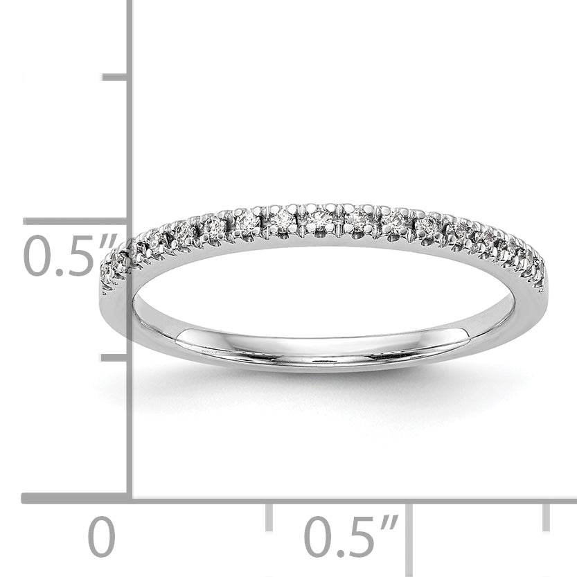 14k White Gold 1/10 Ct. Lab Grown Diamond VS/SI+ G+ Wedding Band Ring