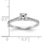 14k White Gold 1/10 Ct. Lab Grown Diamond VS/SI+ G+ Peg Set Engagement Ring