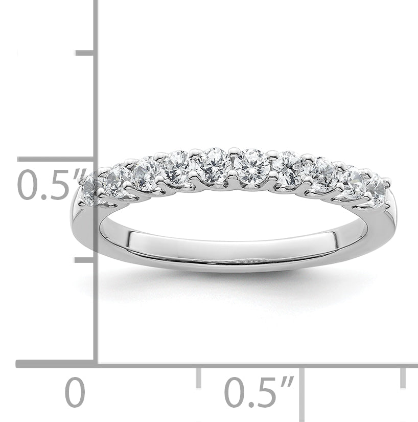 14k White Gold 1/2 Ct. Lab Grown Diamond VS/SI+ G+ Wedding Band Ring