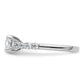 14k White Gold 1/2 Ct. Lab Grown Diamond VS/SI+ G+ Peg Set Engagement Ring