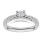 14k White Gold 1/2 Ct. Lab Grown Diamond VS/SI+ G+ Peg Set Engagement Ring