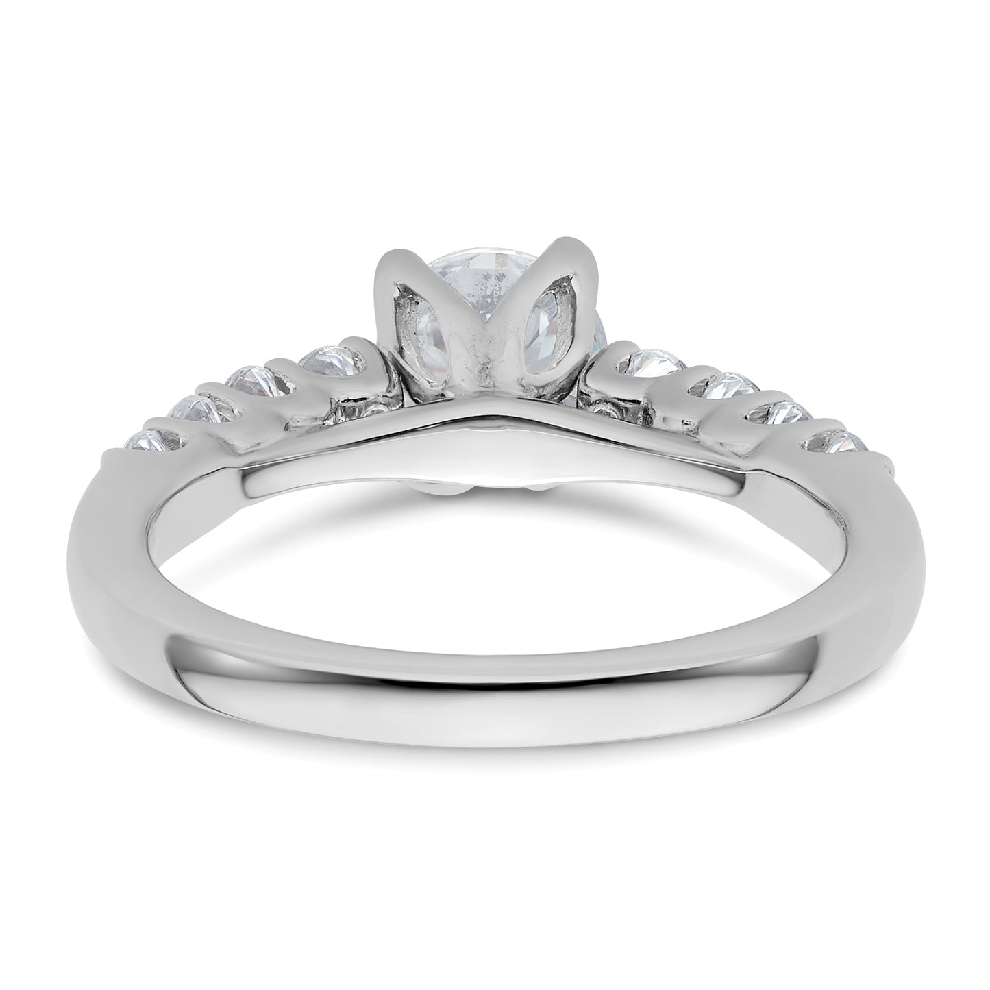 14k White Gold 1/2 Ct. Lab Grown Diamond VS/SI+ G+ Peg Set Engagement Ring