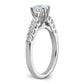 14k White Gold 1/2 Ct. Lab Grown Diamond VS/SI+ G+ Peg Set Engagement Ring