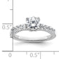 14k White Gold 1/2 Ct. Lab Grown Diamond VS/SI+ G+ Peg Set Engagement Ring