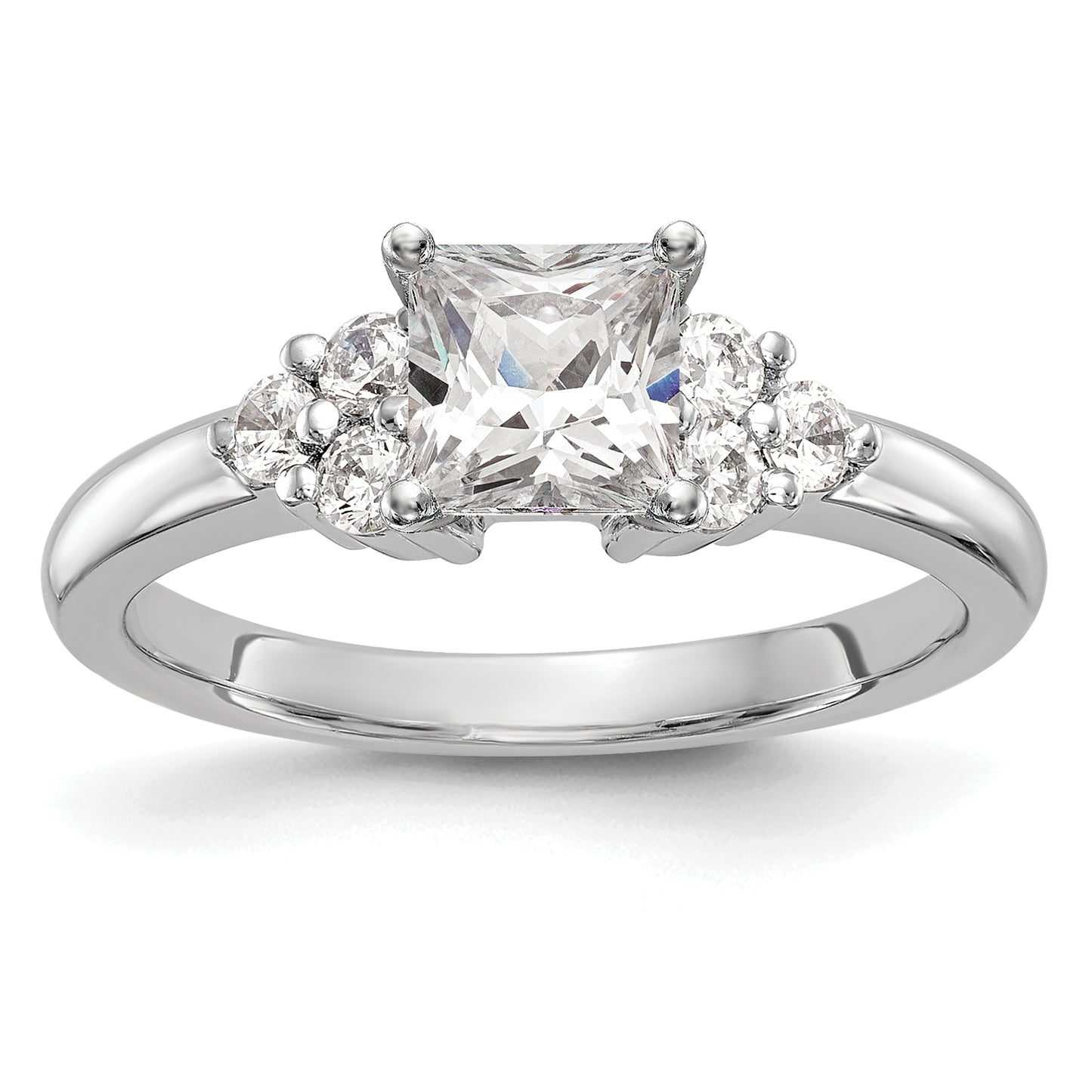 14k White Gold 1/4 Ct. Lab Grown Diamond VS/SI+ G+ Peg Set Engagement Ring