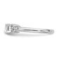 14k White Gold 1/4 Ct. Lab Grown Diamond VS/SI+ G+ Peg Set Engagement Ring