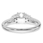 14k White Gold 1/4 Ct. Lab Grown Diamond VS/SI+ G+ Peg Set Engagement Ring