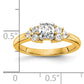 14k Yellow Gold Lab Grown Diamond VS/SI FGH Peg Semi-mount Engagement Ring