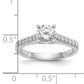 14k White Gold 1/4 Ct. Lab Grown Diamond VS/SI+ G+ Peg Set Engagement Ring