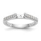 14k White Gold 1/4 Ct. Lab Grown Diamond VS/SI+ G+ Peg Set Engagement Ring