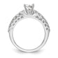 14k White Gold 1/2 Ct. Lab Grown Diamond VS/SI+ G+ Peg Set Engagement Ring