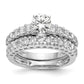 14k White Gold 1/2 Ct. Lab Grown Diamond VS/SI+ G+ Peg Set Engagement Ring