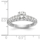 14k White Gold 1/2 Ct. Lab Grown Diamond VS/SI+ G+ Peg Set Engagement Ring