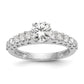 14k White Gold 1/2 Ct. Lab Grown Diamond VS/SI+ G+ Peg Set Engagement Ring