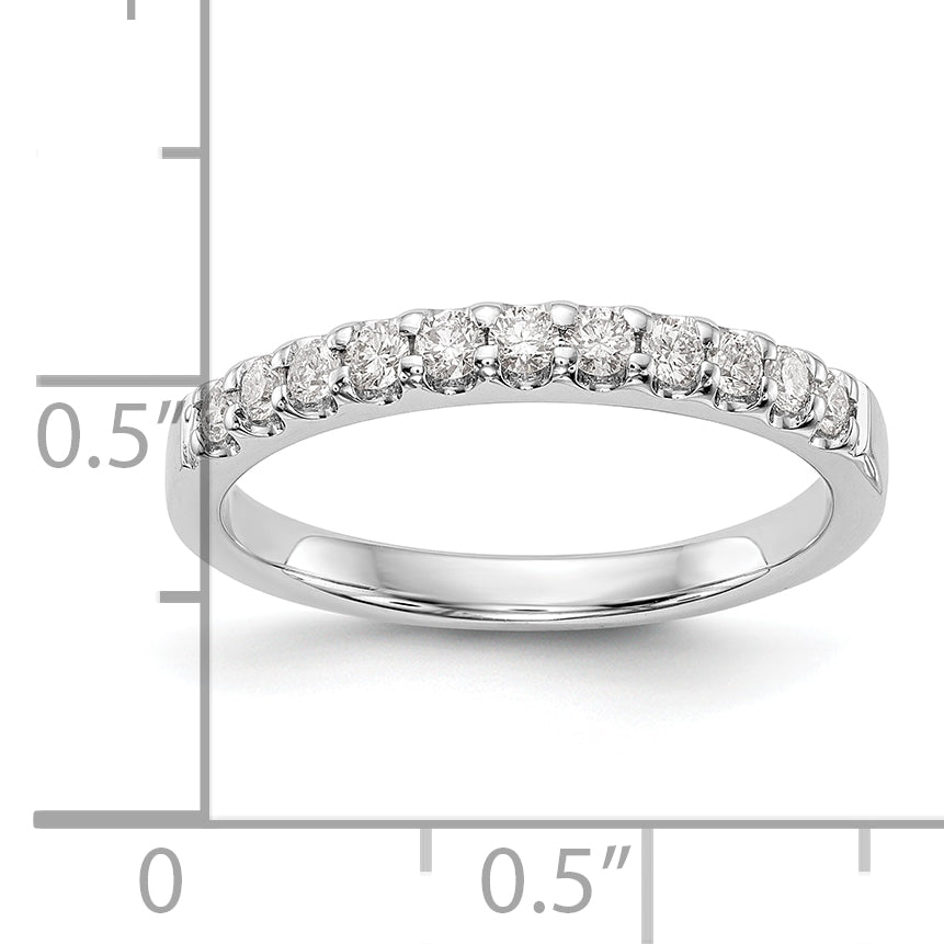 14k White Gold 1/3 Ct. Lab Grown Diamond VS/SI+ G+ Wedding Band Ring