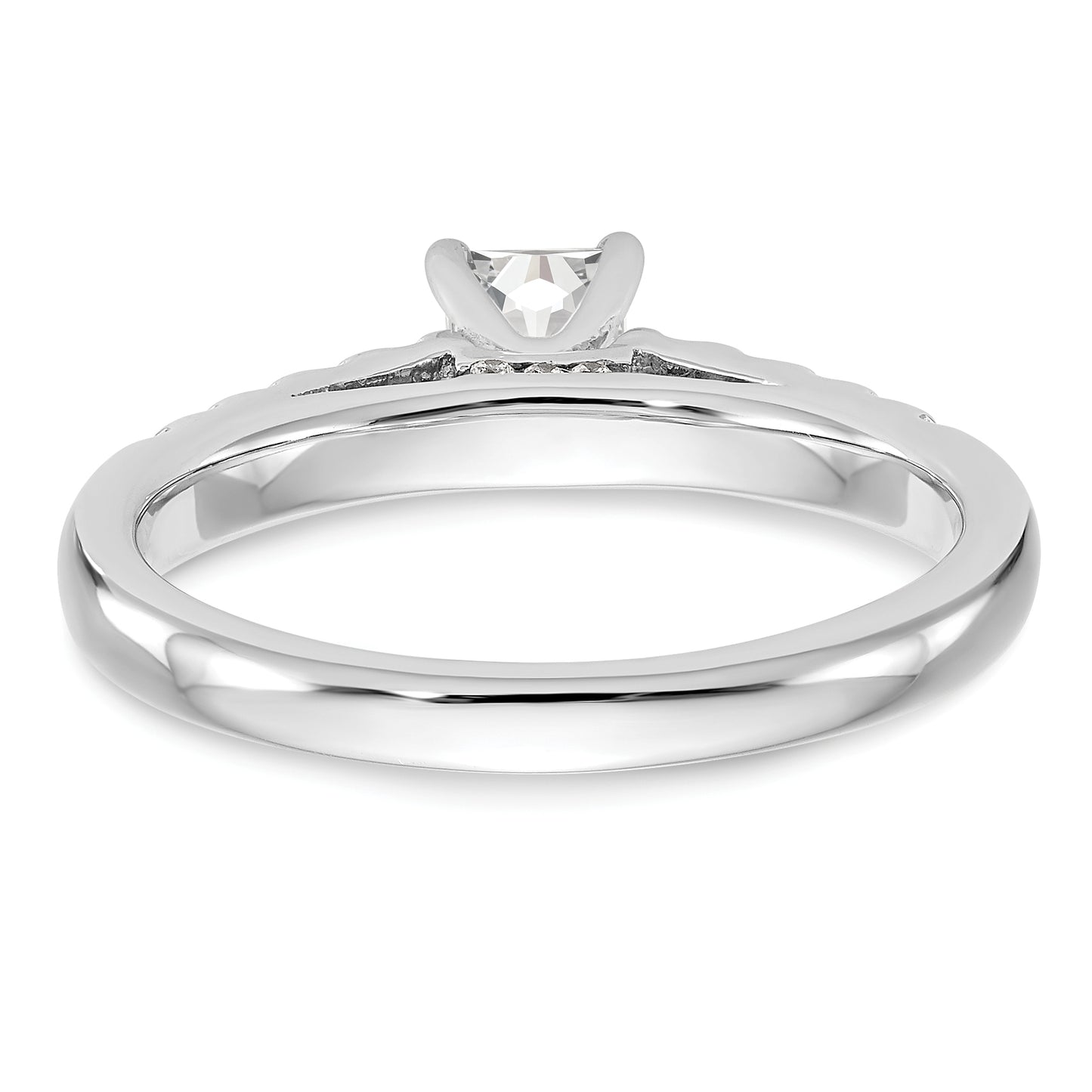 14k White Gold 1/3 Ct. Lab Grown Diamond VS/SI+ G+ Peg Set Engagement Ring