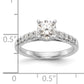 14k White Gold 1/3 Ct. Lab Grown Diamond VS/SI+ G+ Peg Set Engagement Ring