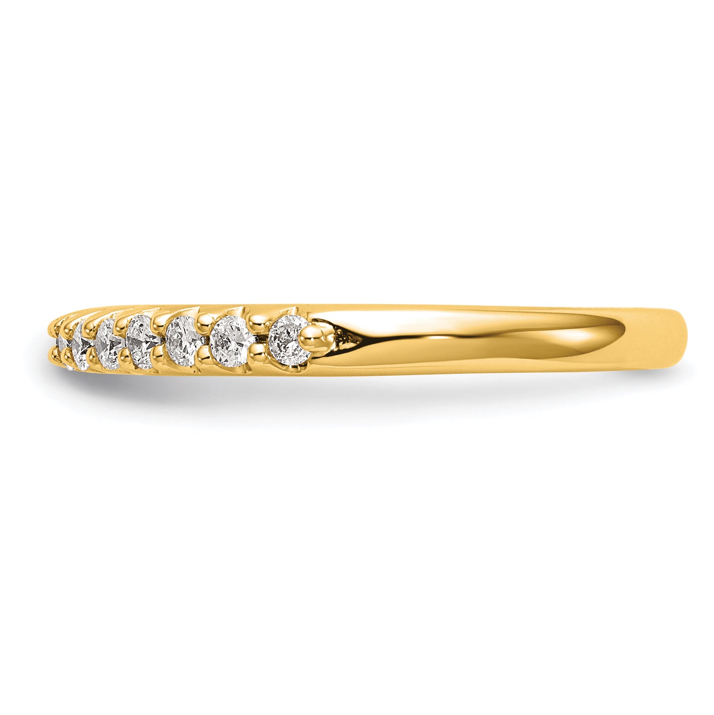 14k Yellow Gold 1/4 Ct. Lab Grown Diamond VS/SI+ G+ Wedding Band Ring