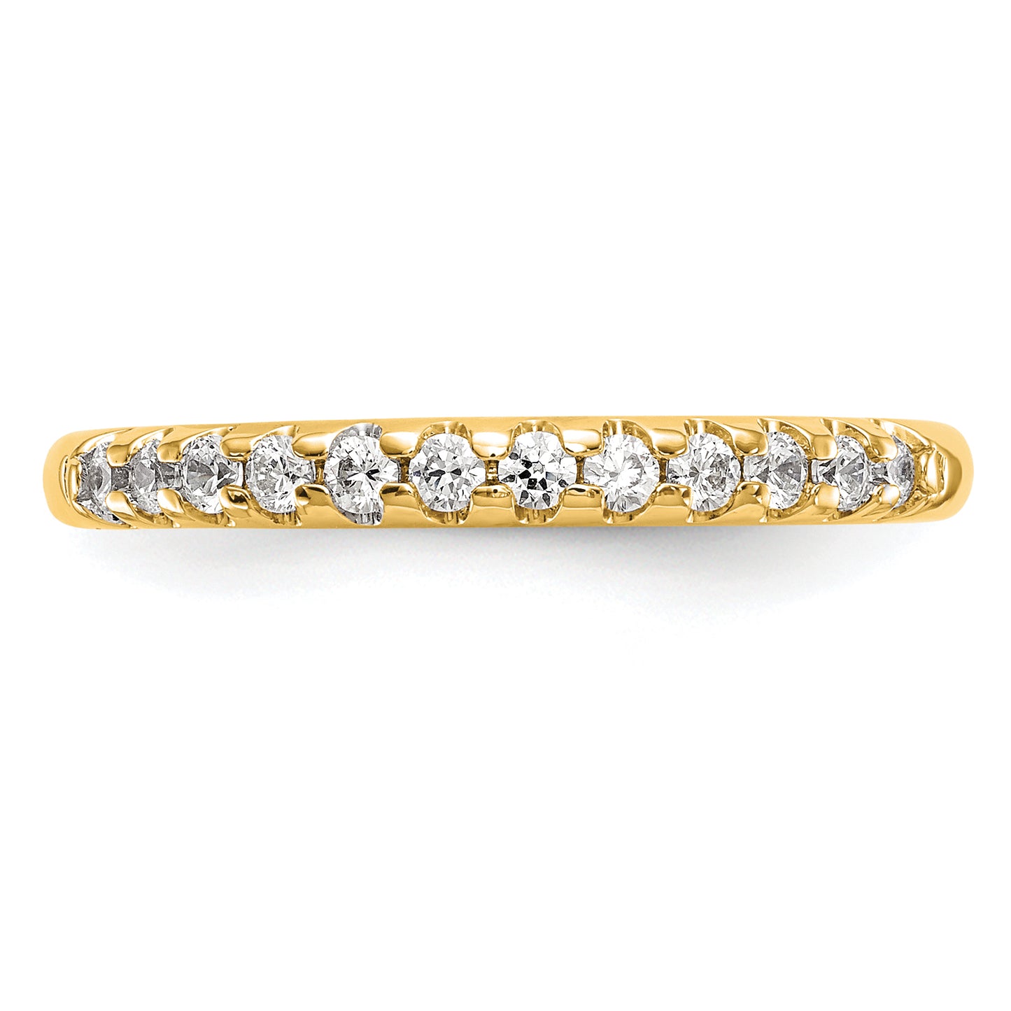 14k Yellow Gold 1/4 Ct. Lab Grown Diamond VS/SI+ G+ Wedding Band Ring