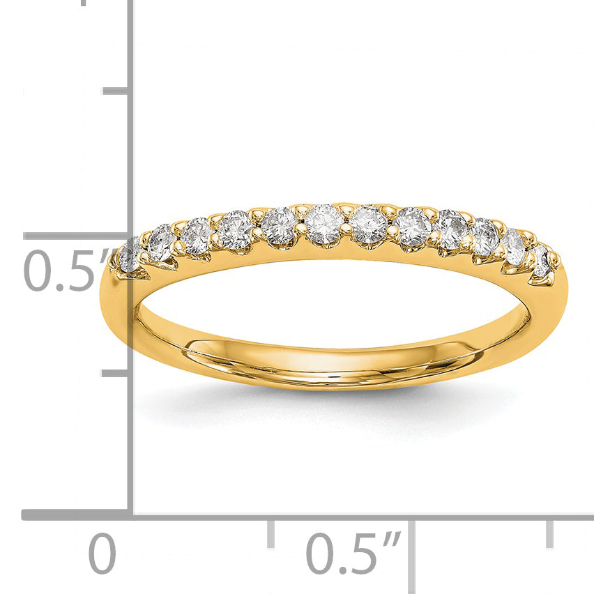 14k Yellow Gold 1/4 Ct. Lab Grown Diamond VS/SI+ G+ Wedding Band Ring