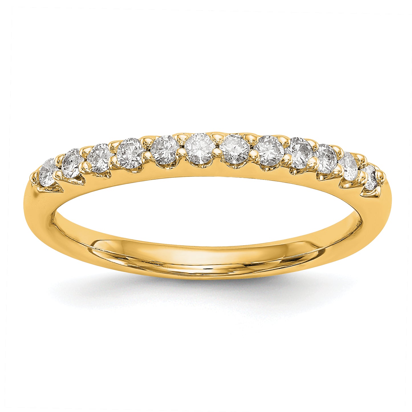 14k Yellow Gold 1/4 Ct. Lab Grown Diamond VS/SI+ G+ Wedding Band Ring