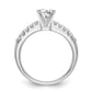 14k White Gold 1/4 Ct. Lab Grown Diamond VS/SI+ G+ Semi Mount Peg Set Engagement Ring