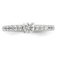 14k White Gold 1/4 Ct. Lab Grown Diamond VS/SI+ G+ Semi Mount Peg Set Engagement Ring