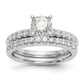 14k White Gold 1/4 Ct. Lab Grown Diamond VS/SI+ G+ Semi Mount Peg Set Engagement Ring