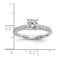 14k White Gold 1/4 Ct. Lab Grown Diamond VS/SI+ G+ Semi Mount Peg Set Engagement Ring