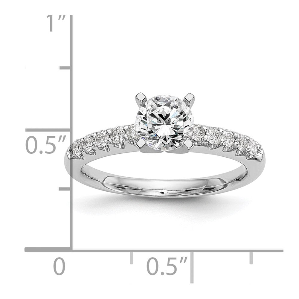 14k White Gold 1/4 Ct. Lab Grown Diamond VS/SI+ G+ Semi Mount Peg Set Engagement Ring