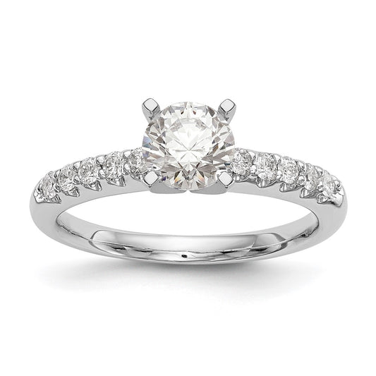 14k White Gold 1/4 Ct. Lab Grown Diamond VS/SI+ G+ Semi Mount Peg Set Engagement Ring