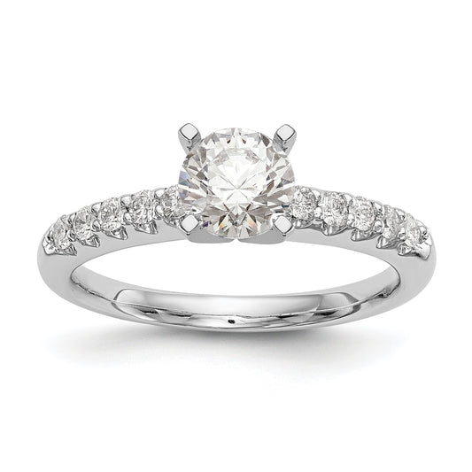 14k White Gold 1/4 Ct. Lab Grown Diamond VS/SI+ G+ Peg Set Engagement Ring