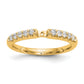 14k Yellow Gold Two Tone 1/4 Ct. Lab Grown Diamond VS/SI+ G+ Peg Set Engagement Ring