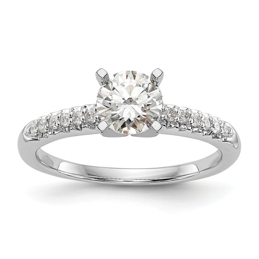 14K White Gold Lab Grown Diamond VS/SI+ G+ Peg Semi-mount Engagement Ring