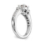 14k White Gold 3/4 Ct. Lab Grown Diamond VS/SI+ G+ 1 1/4 Ct. Center Round Channel Set Shared Prong Engagement Ring