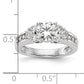 14k White Gold 3/4 Ct. Lab Grown Diamond VS/SI+ G+ 1 1/4 Ct. Center Round Channel Set Shared Prong Engagement Ring