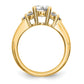 14k Yellow Gold 3/4 Ct. Lab Grown Diamond VS/SI+ G+ 1 1/4 Ct. Center Round Semi Mount Channel Set Shared Prong Engagement Ring