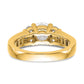 14k Yellow Gold 3/4 Ct. Lab Grown Diamond VS/SI+ G+ 1 1/4 Ct. Center Round Semi Mount Channel Set Shared Prong Engagement Ring