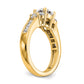 14k Yellow Gold 3/4 Ct. Lab Grown Diamond VS/SI+ G+ 1 1/4 Ct. Center Round Channel Set Shared Prong Engagement Ring