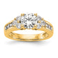 14k Yellow Gold 3/4 Ct. Lab Grown Diamond VS/SI+ G+ 1 1/4 Ct. Center Round Channel Set Shared Prong Engagement Ring