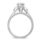 14k White Gold 1/4 Ct. Lab Grown Diamond VS/SI+ G+ Peg Set Engagement Ring