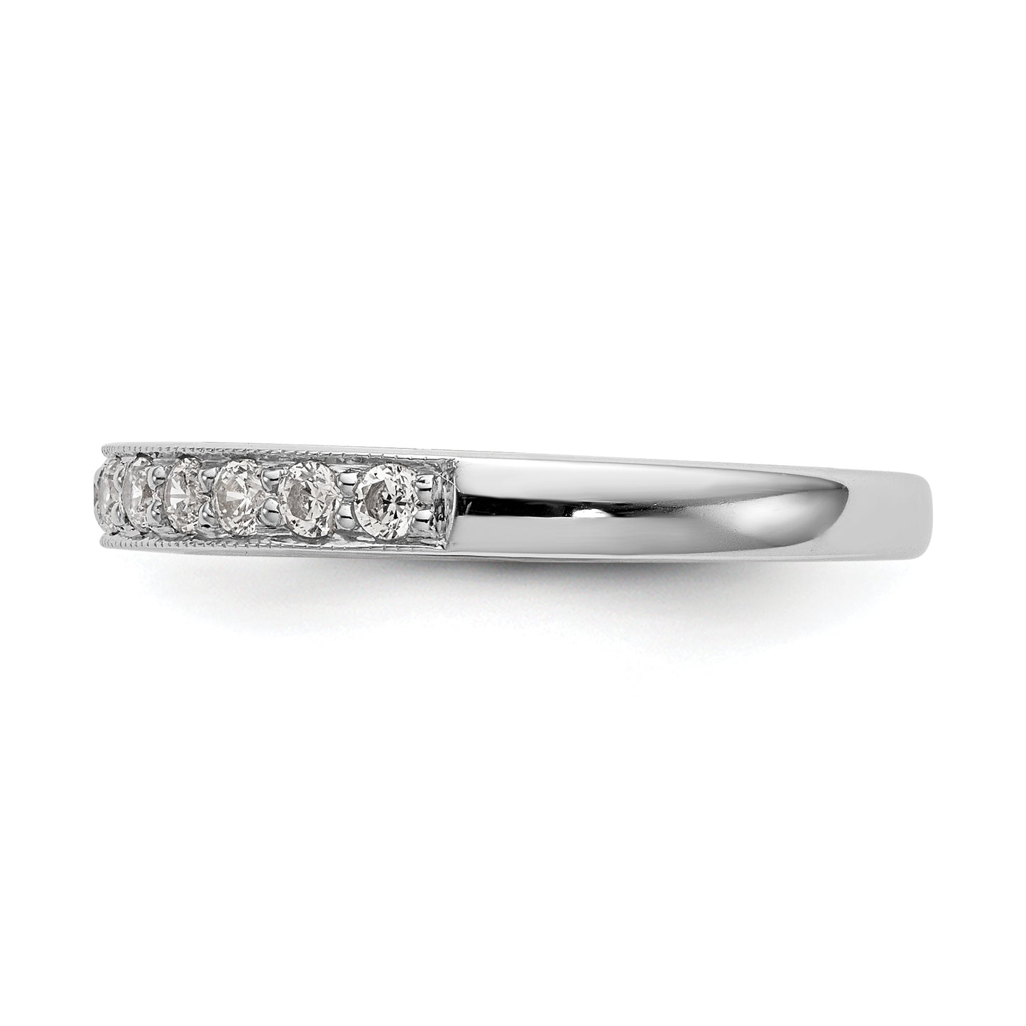 14k White Gold 1/3 Ct. Lab Grown Diamond VS/SI+ G+ Wedding Band Ring