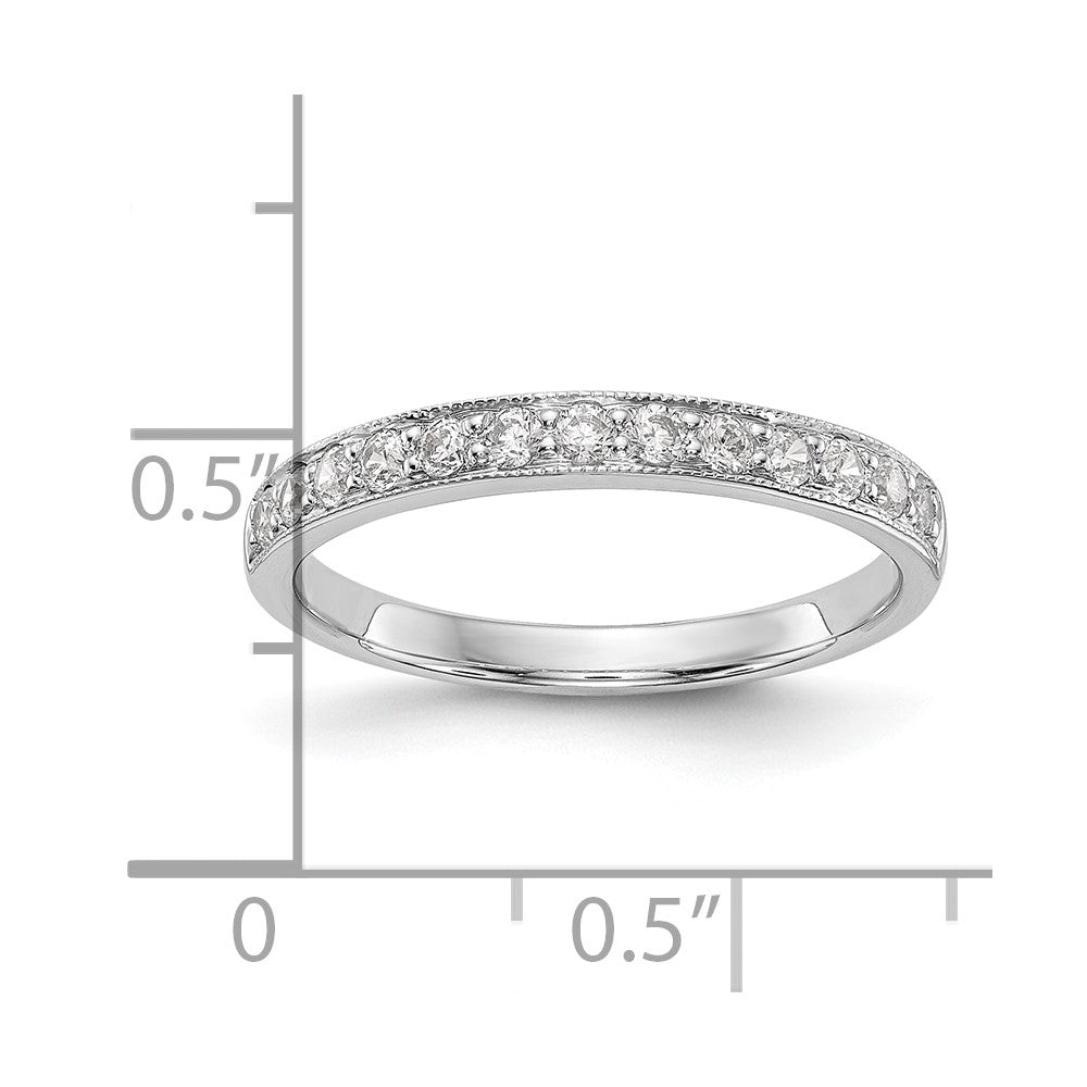 14k White Gold 1/3 Ct. Lab Grown Diamond VS/SI+ G+ Complete Wedding Band