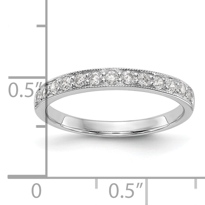 14k White Gold 1/3 Ct. Lab Grown Diamond VS/SI+ G+ Wedding Band Ring